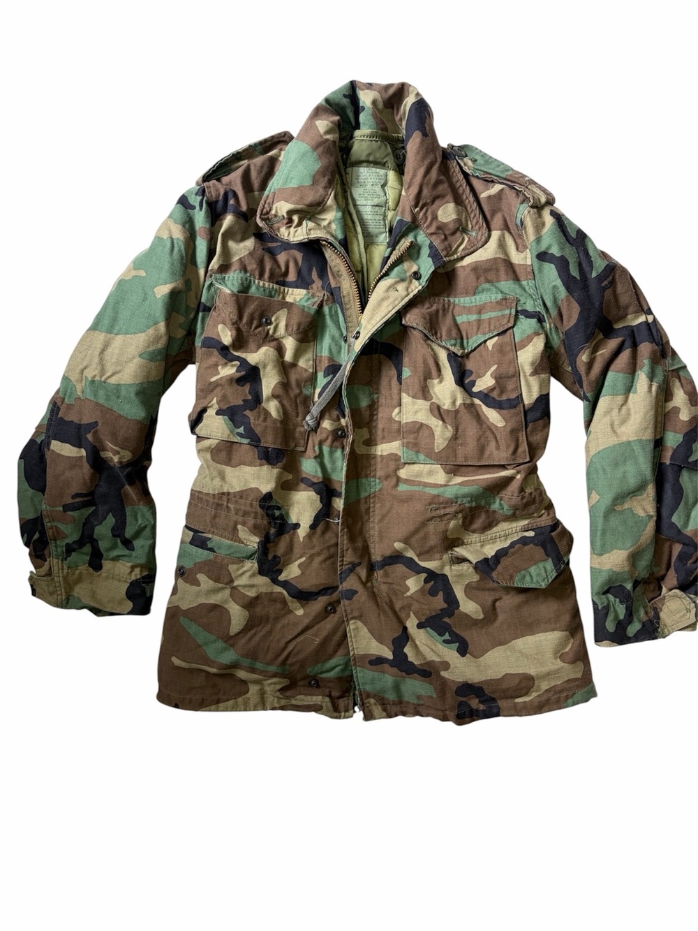 Men's Military Field Jacket in Woodland Camo